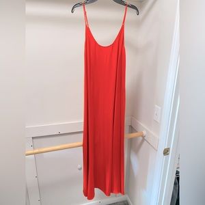 Club Monaco women’s orange trapeze slip dress, size 00